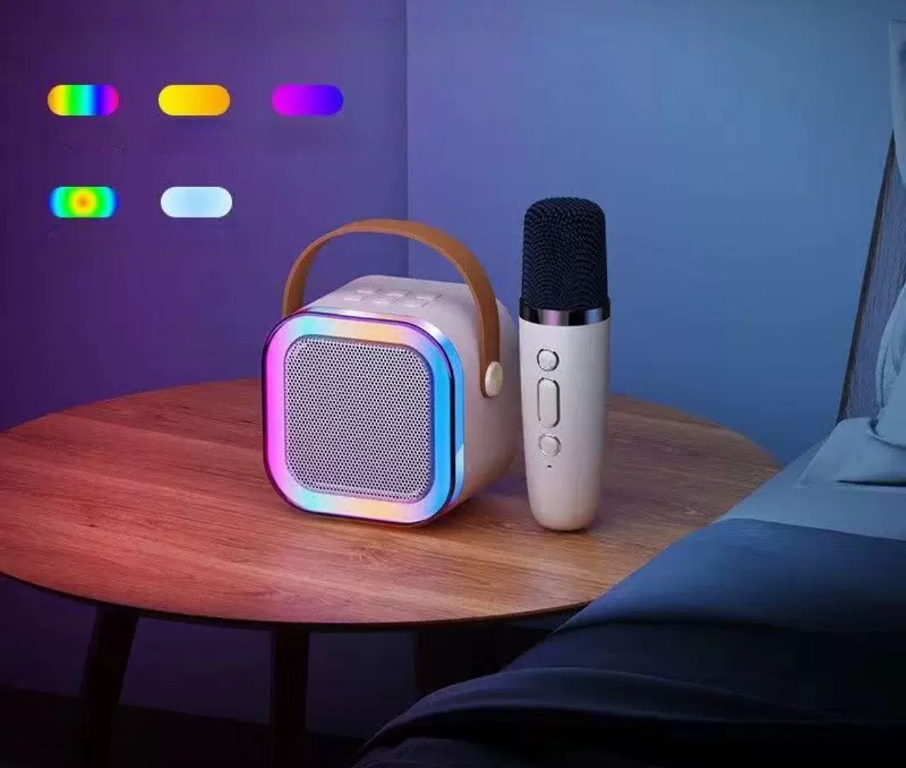 Głośnik z mikrofonami karaoke