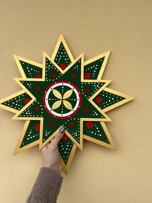 Різдвяна зірка вертепна зірка маска кози ручна робота