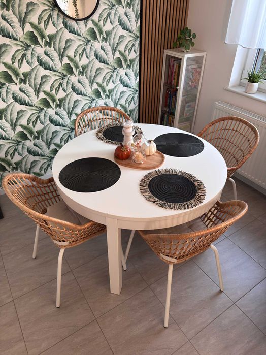 Stół IKEA Bjursta + 4 krzesła IKEA Nilsove