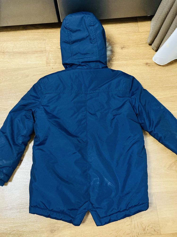 Зимняя куртка парка курточка на мальчика 7 8 лет