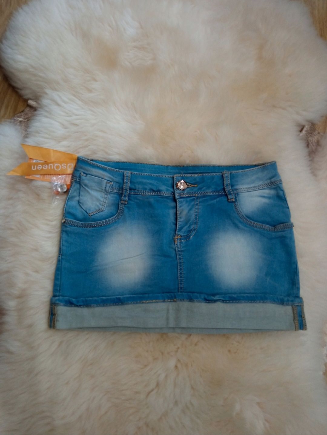 Spódnica jeans mini S