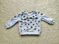 Bluza panterka roz 68 brokat cętki
