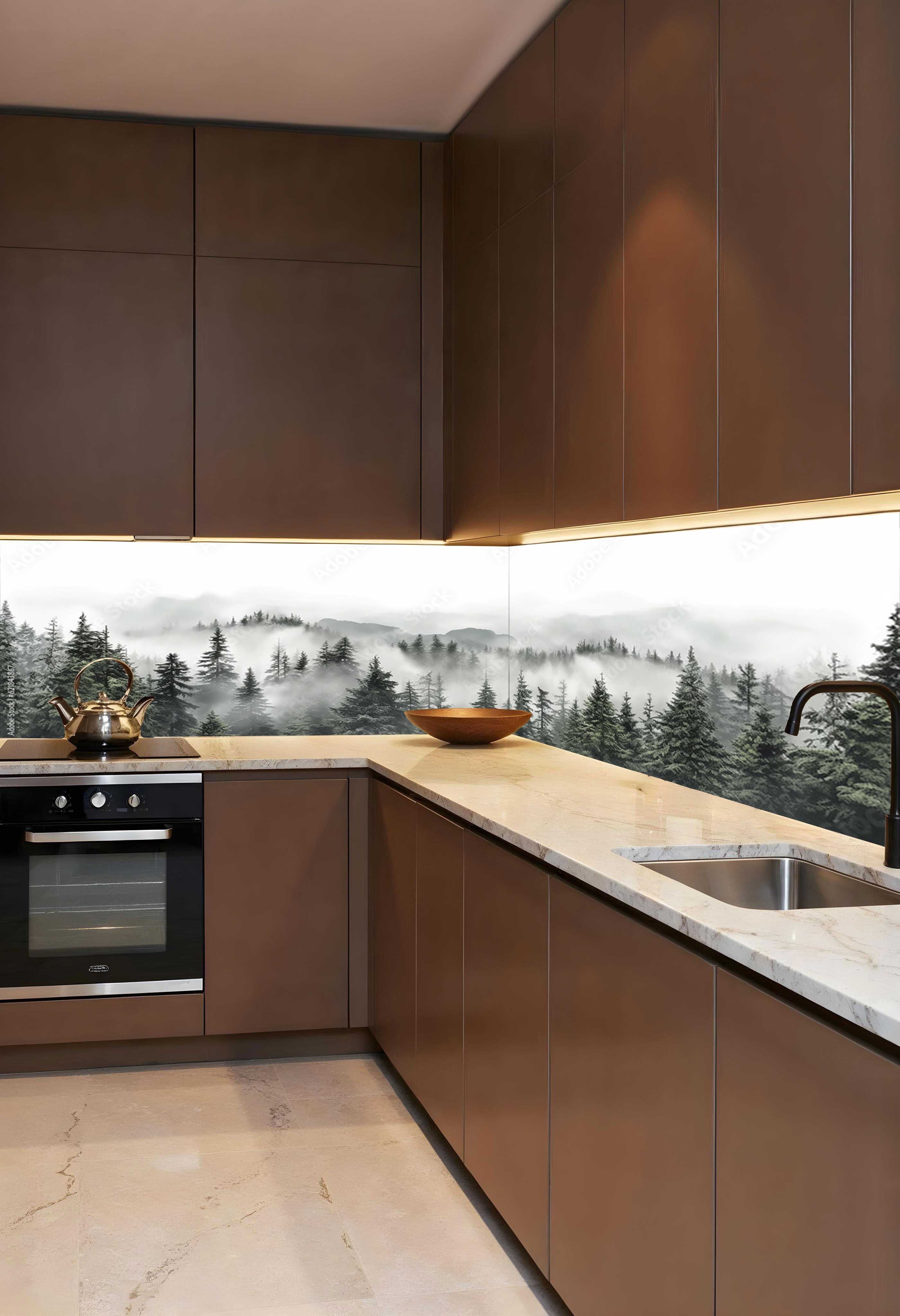 PIĘKNE Panele szklane, szkło hartowane PREMIUM UV Las
