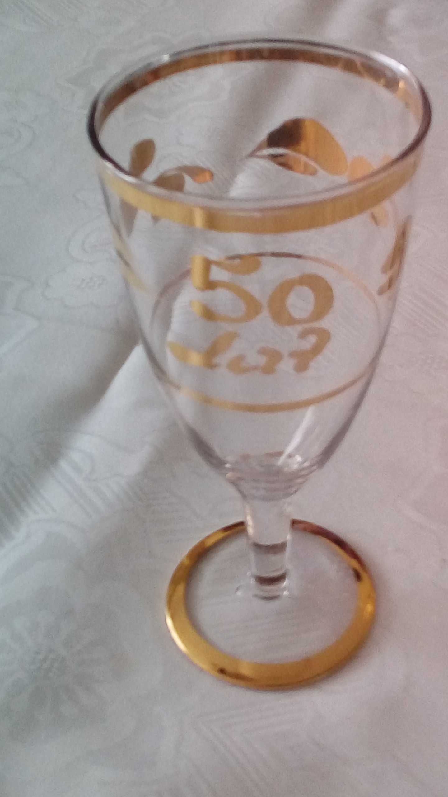 2 kieliszki do wina z napisem 50 lat