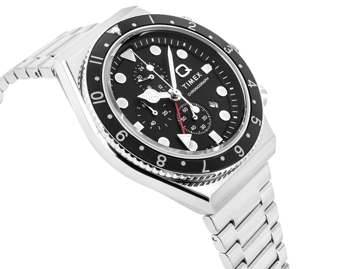 zegarek męski timex q timex 3-time zone chronograph tw2v69800 + box