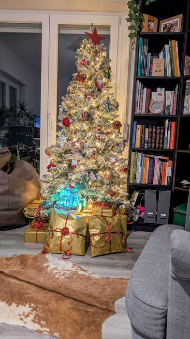 Árvore de Natal com Neve Artificial