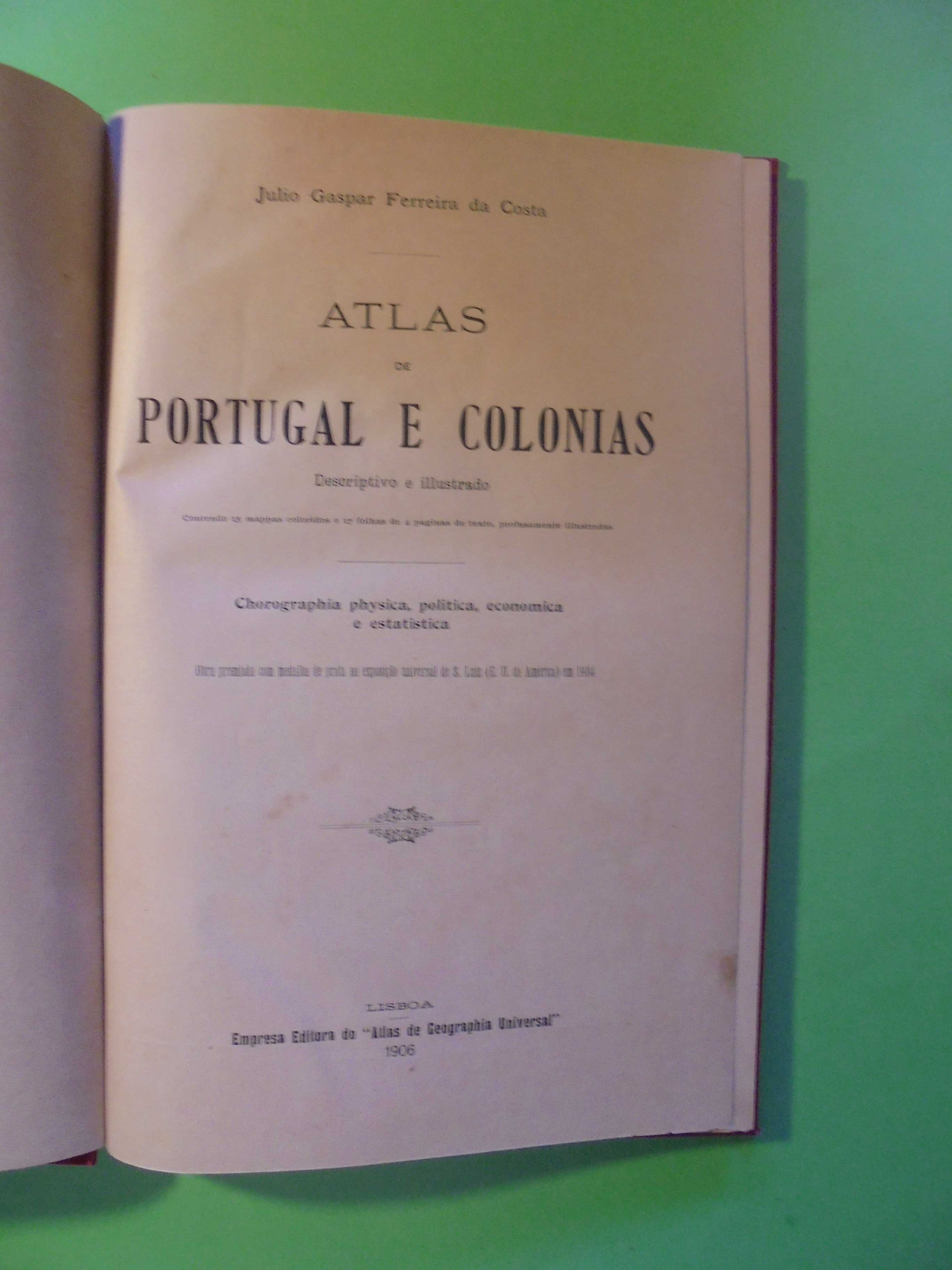 Costa (Júlio Gaspar ferreira da);Atlas Portugal e Colónias-1906