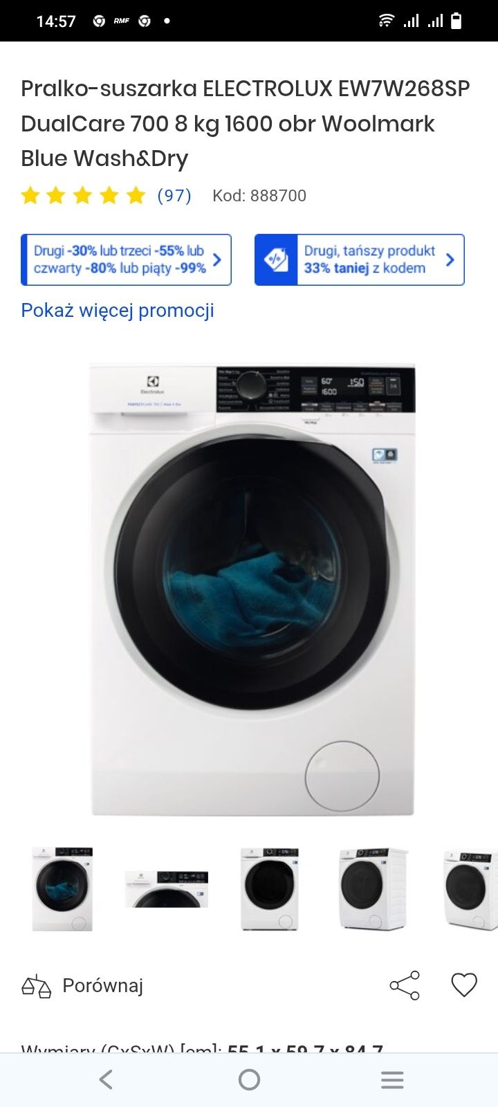 Pralko-suszarka ELECTROLUX
