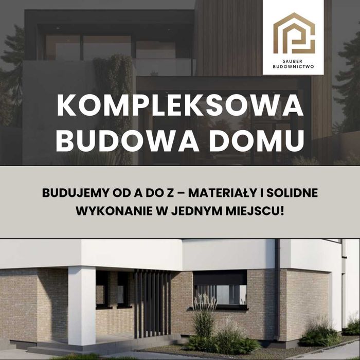 KOMPLEKSOWA budowa domu od podstaw SSO, SSZ, Stan deweloperski