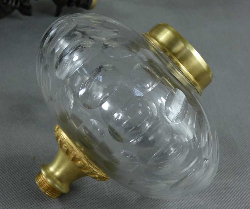 Figuralna Lampa naftowa AMOR Putto brenner HS kominek klosz 78 cm