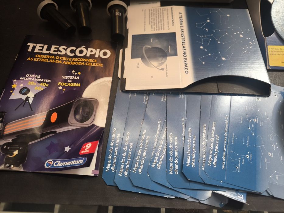 Telescópio com 3 oculares