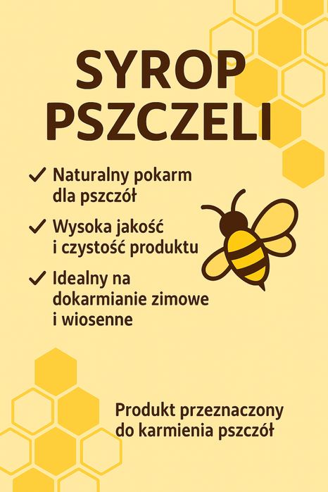 Syrop, cukier inwertowany dla pszczół