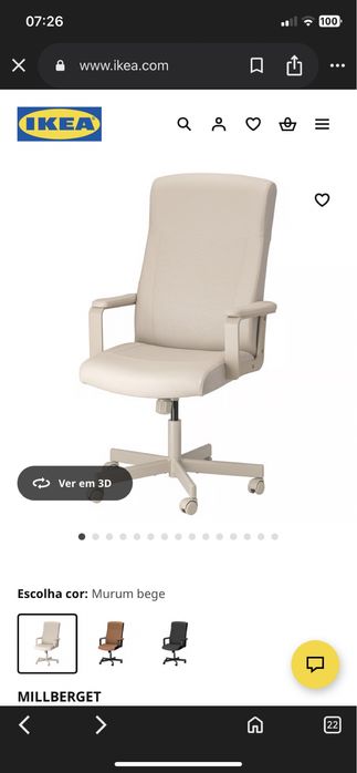 Cadeira escritorio Millberget