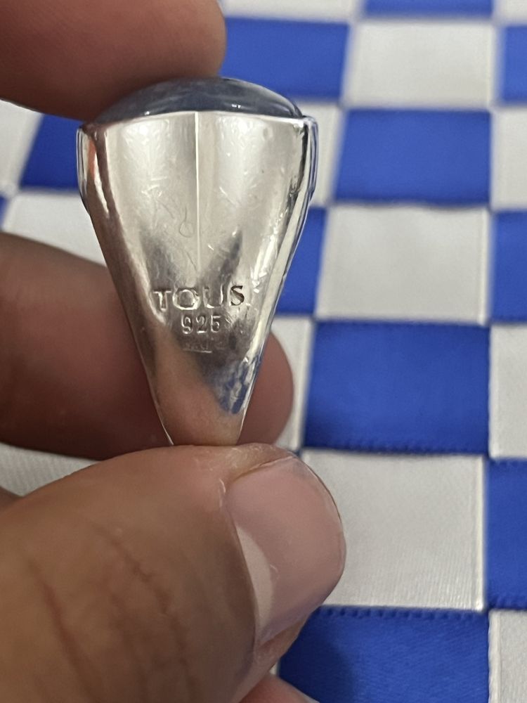 Anel Tous selo urso em prata 925