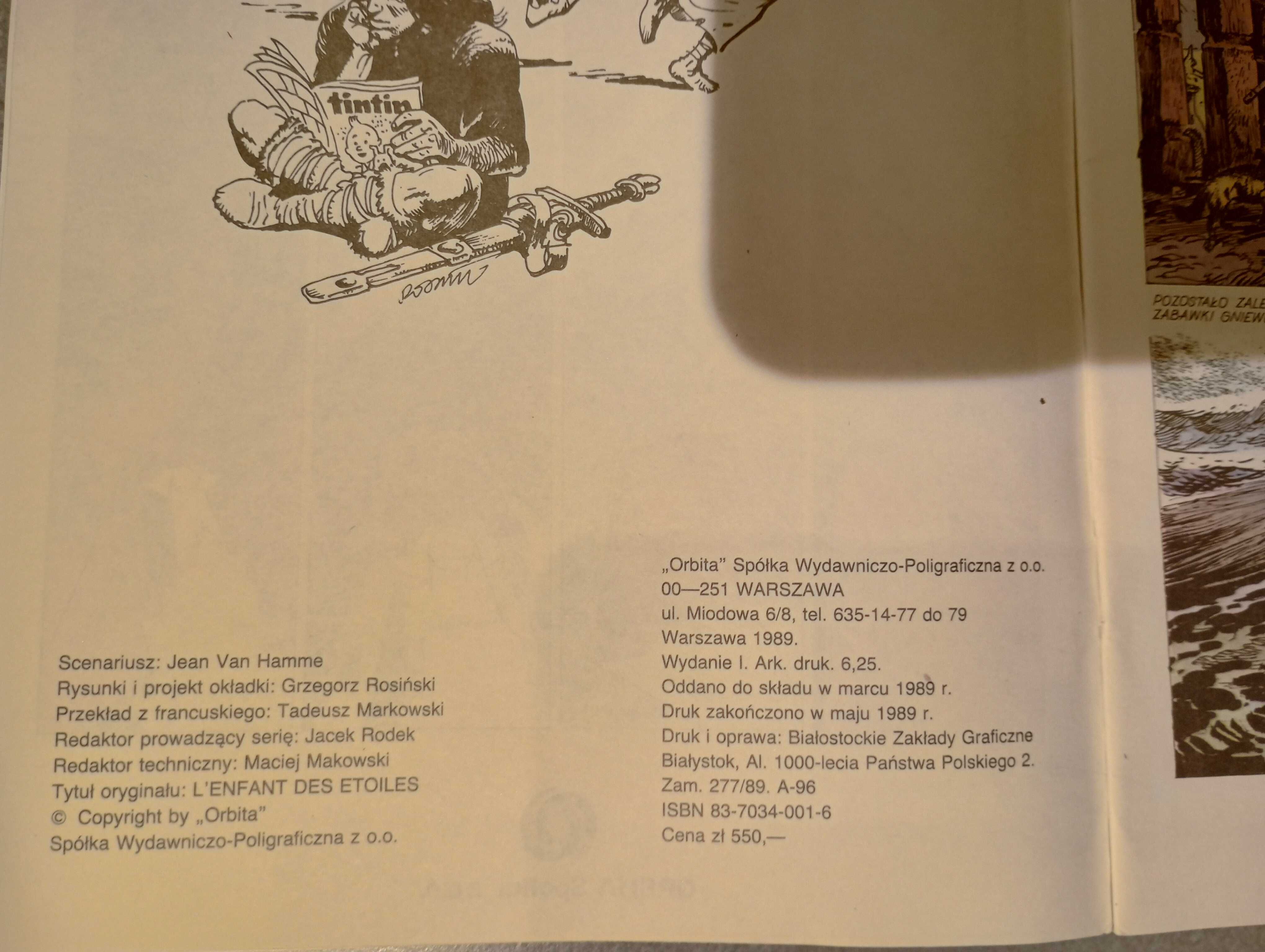 THORGAL "GWIEZDNE DZIECKO" Wyd.1 1989 r. Wydawnictwo Orbita komiks PRL