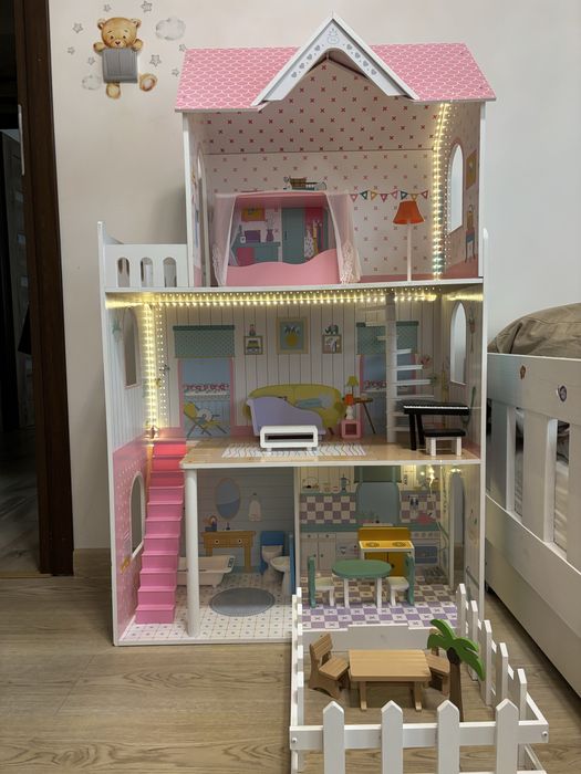 Domek dla lalek xxl duzy drewniany mamabrum