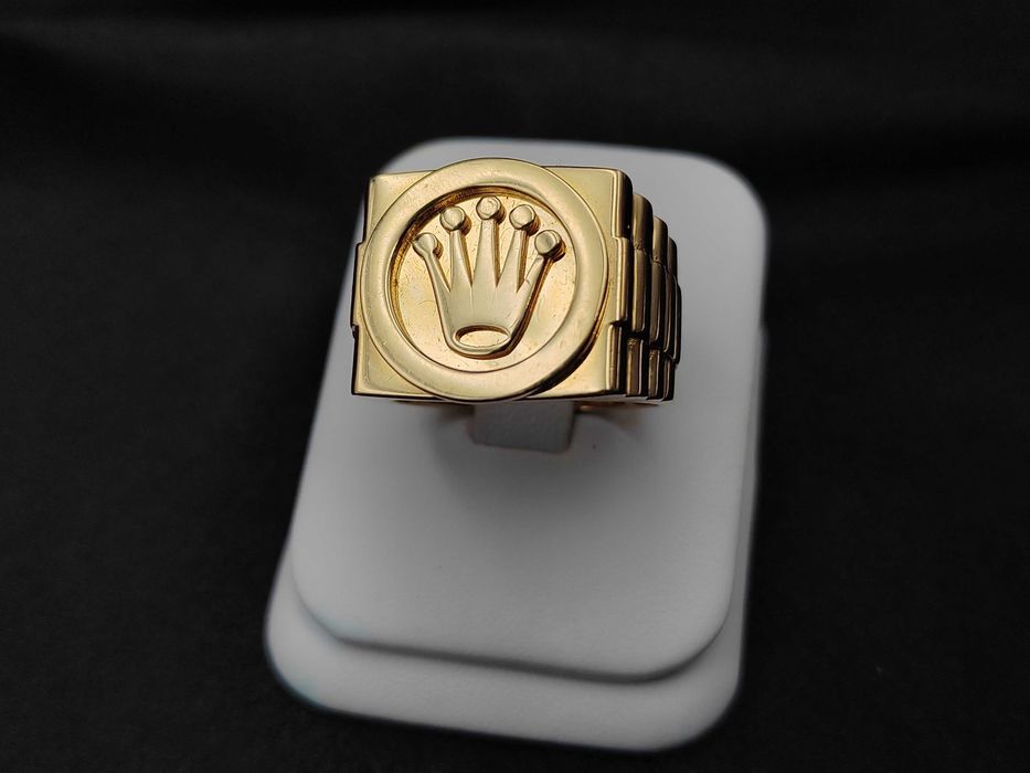 NOWY Złoty Sygnet Rolex Korona r22 / Złoto 585