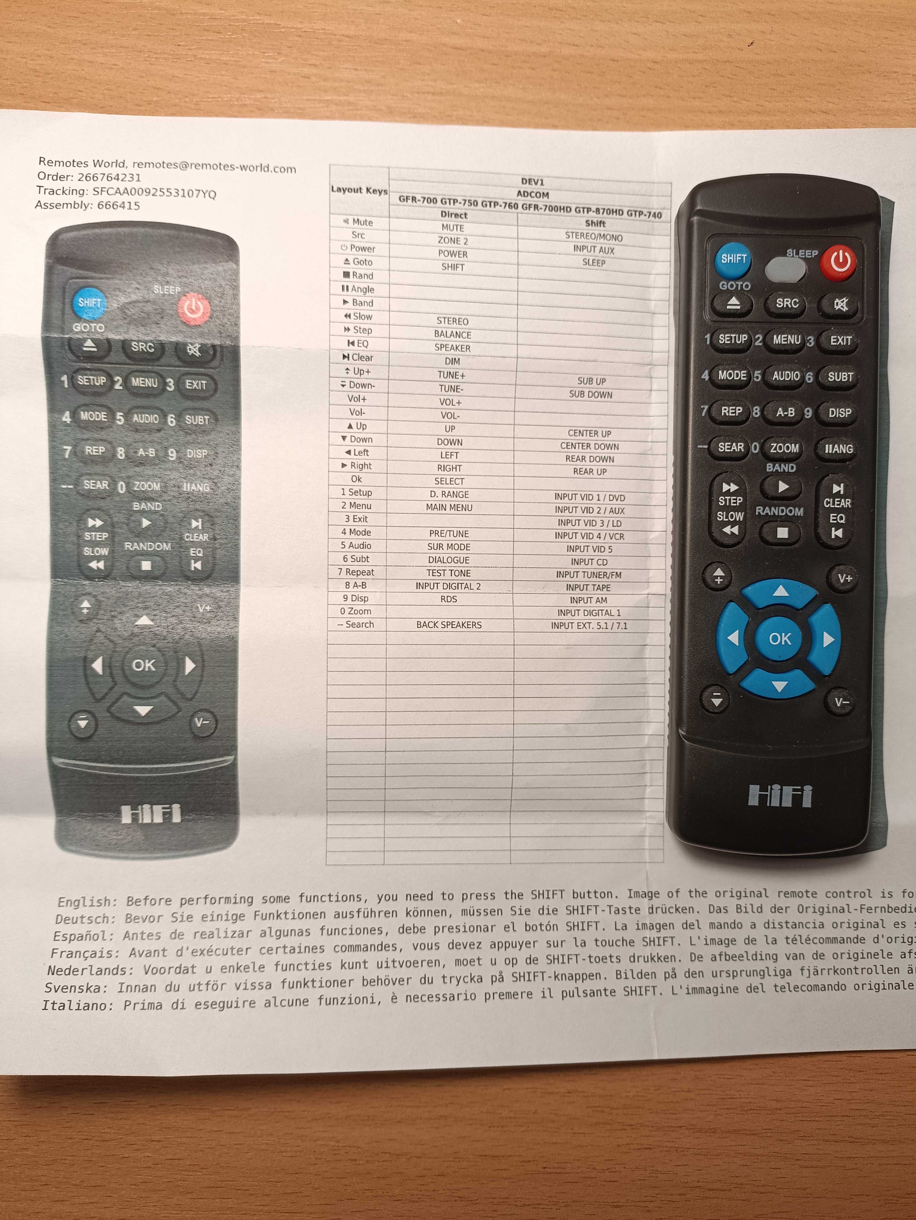 Предусилитель AV процессор Adcom GTP-760  с ДУ обмен