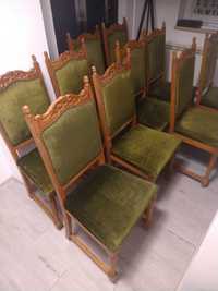 Krzesła zabytkowe 10szt zielone