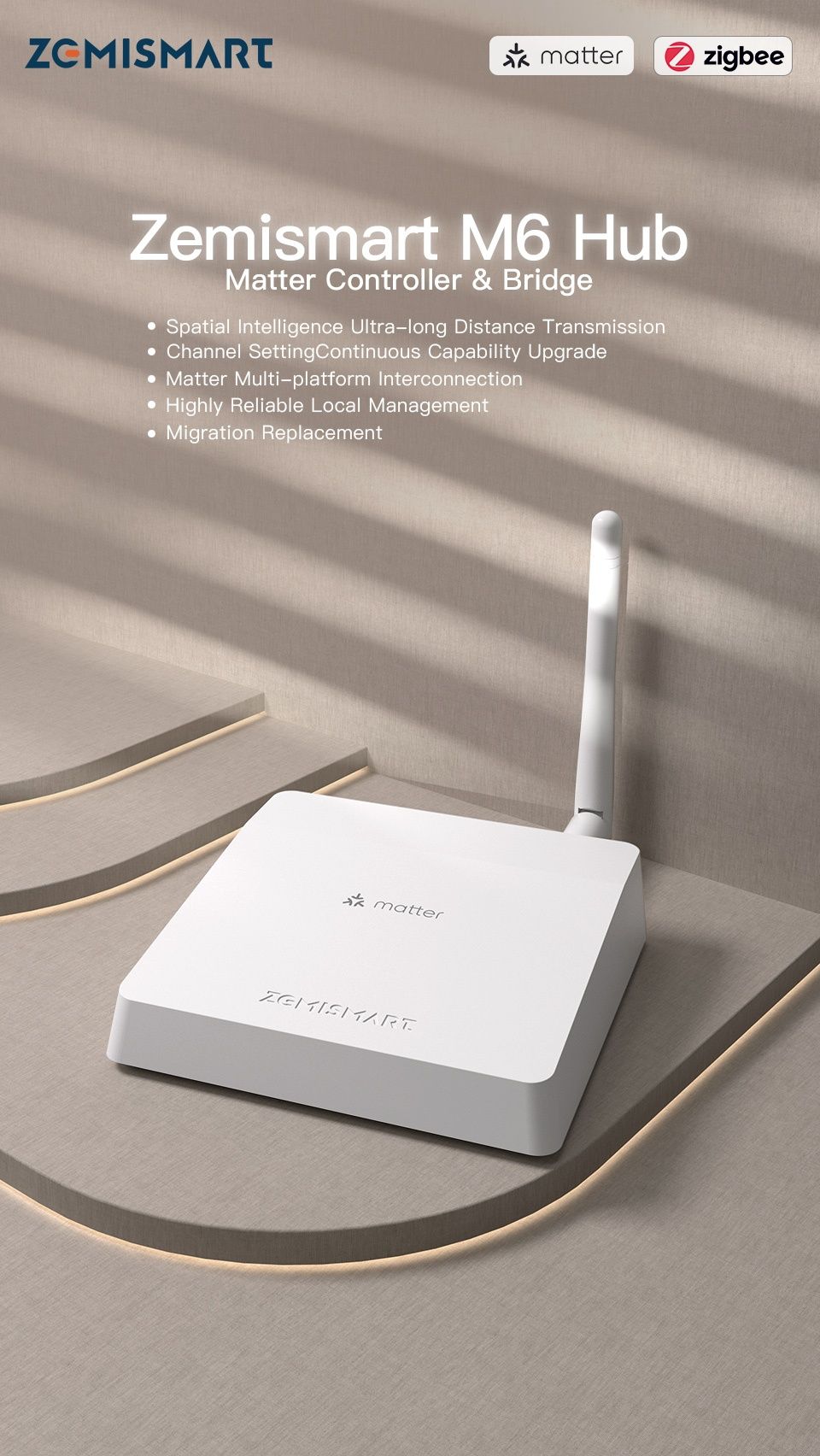 Шлюз Zemismart M6 Matter Zegbee Smart Home