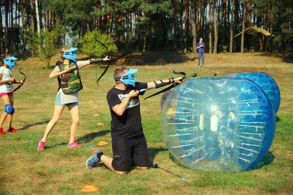 Dmuchaniec Junior, Kule dmuchane Bumper Ball, łuki, wyprzedaż