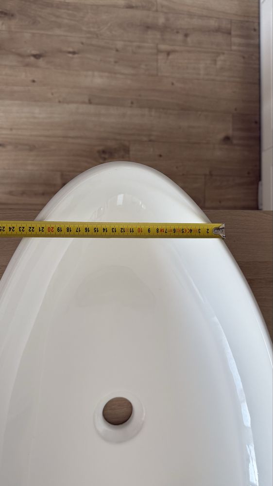 Umywalka Nablatowa Conti Łazienkowa Biała Owalna Ceramiczna