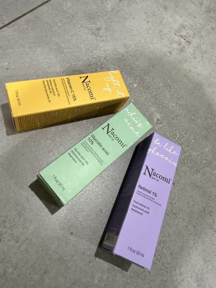 Nacomi serum Vitamin C, Retinol 1%, Glycolic Acid