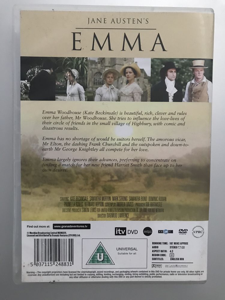 Emma • Jane Austen • film DVD wersja angielska Kate Beckinsale