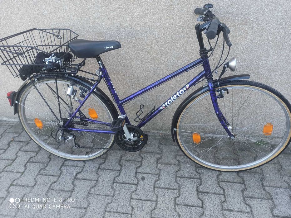 Rower szwajcarski 28 z koszykiem osprzęt Shimano 500LX stan bdb zadban