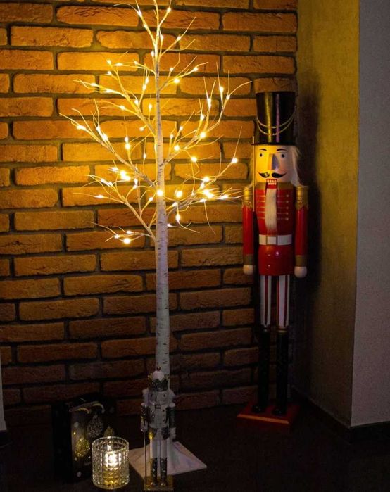 Drzewko LED Brzoza 150 cm ciepłe światło do domu i ogrodu