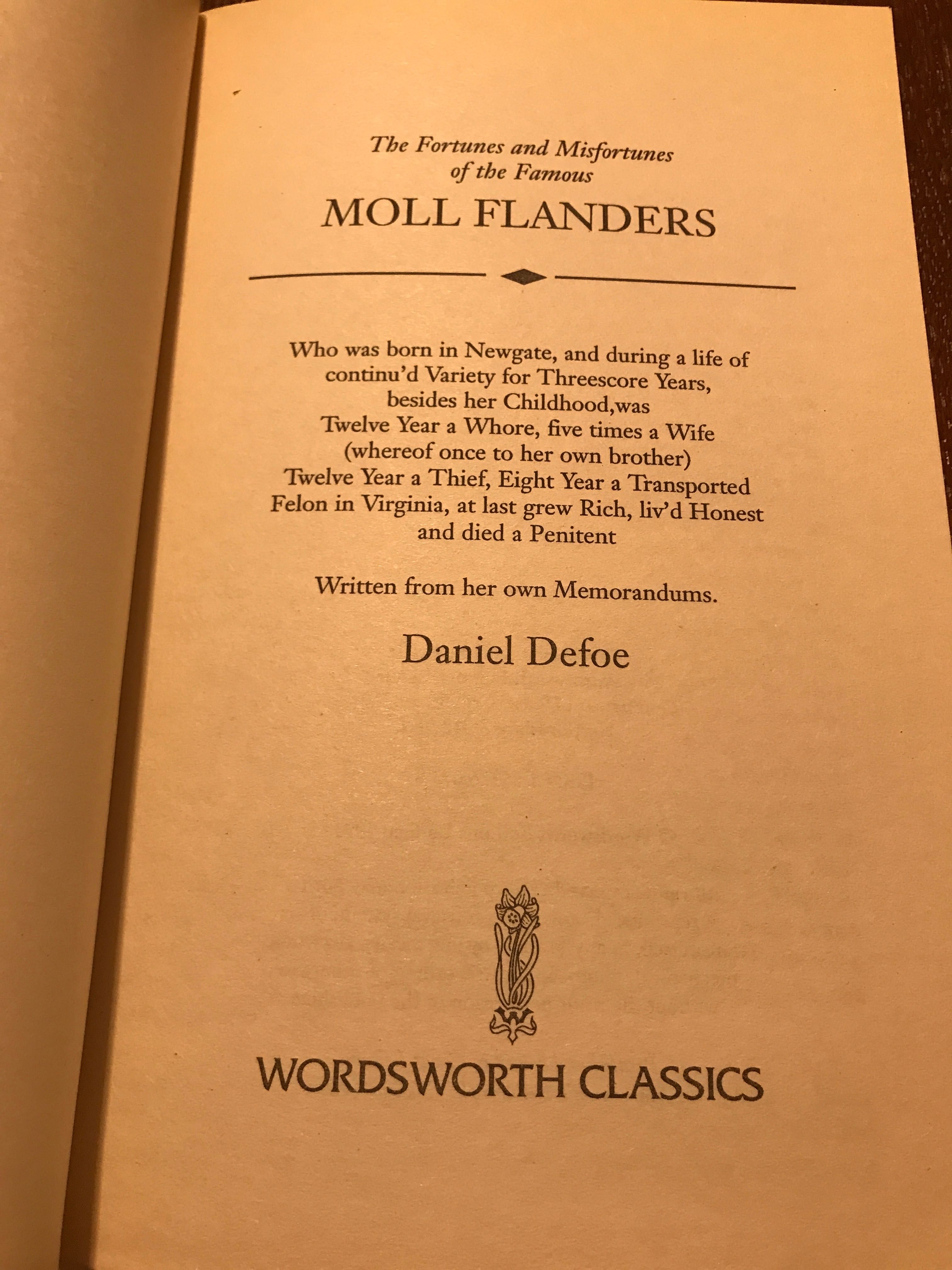 Moll Flanders.    Daniel Defoe