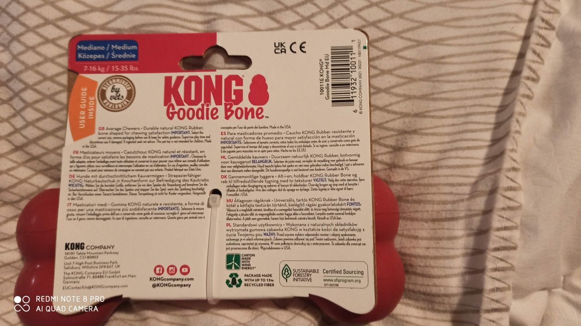 NOWY gryzak dla psa KONG  Goodie Bone kość gumowa
