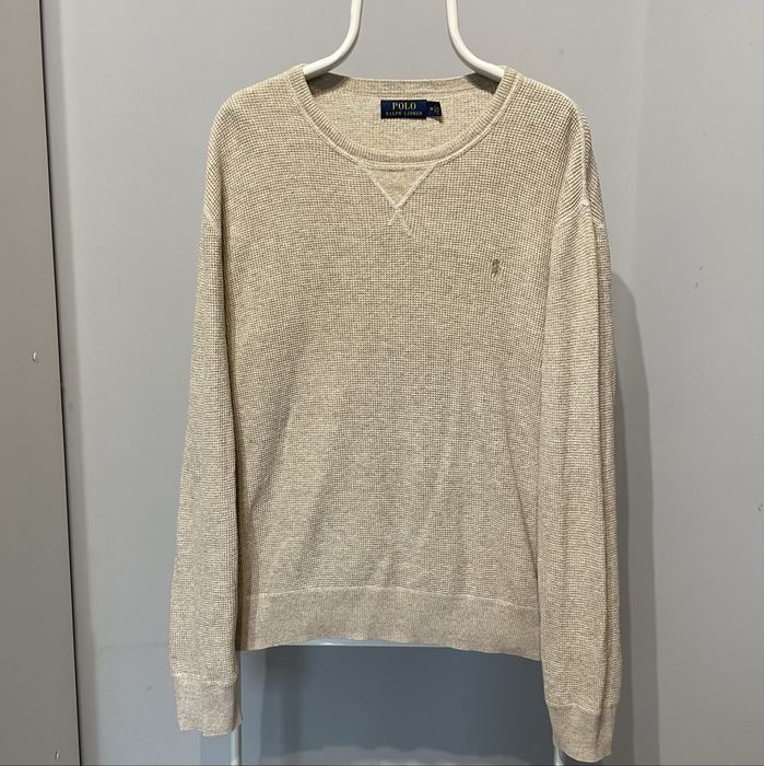 Bezowy męski sweter Polo Ralph Lauren pullover sweater knitwear