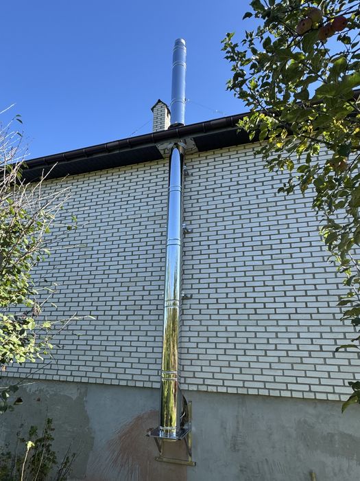 Сендвіч димоходи нержавійка.Димохідні труби.Продаж і монтаж.Гільза