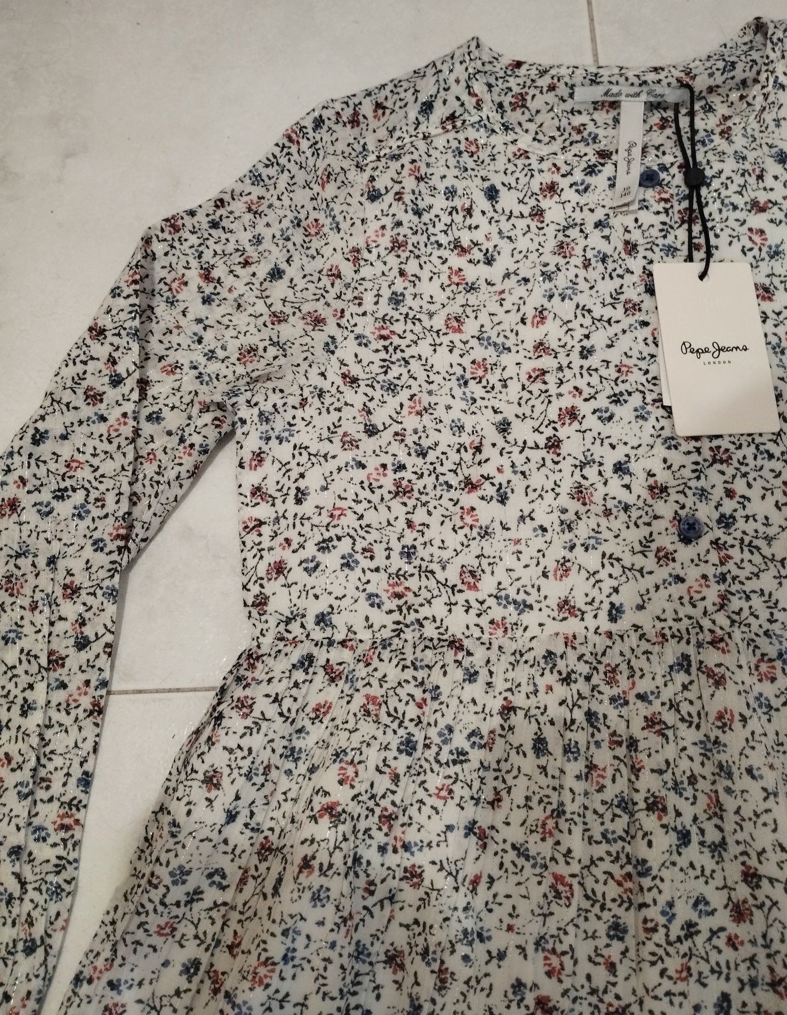 Vestido Florido Pepe Jeans Novo - 10 anos