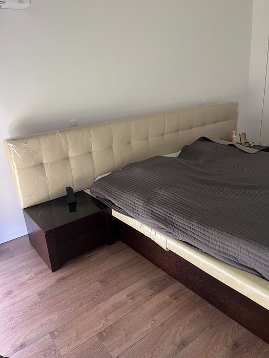 Cama de casal com 2*180 em madeira macica de carvalho