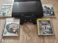 PS3 super slim 500GB z grami i padem