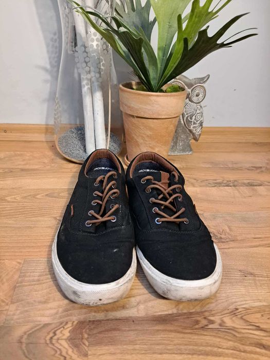 Buty męskie Jack & Jones rozmiar 45 czarne sneakersy casual