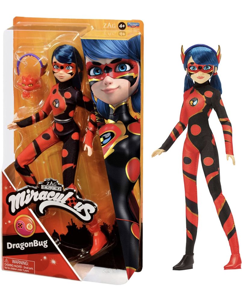 Лялька Miraculous Ladybug Dragonbug Леді Баг та Супер Кіт 26 см