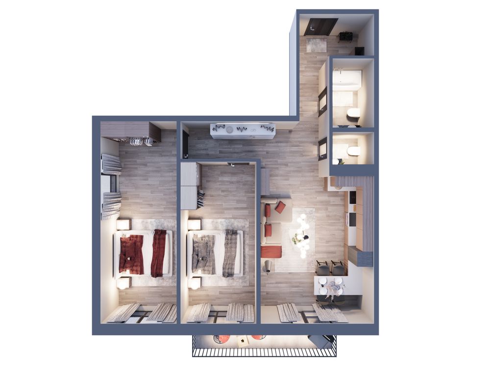 Продаж 2-к квартири від забудовника, ціна: 755 USD/м², с. Басівка