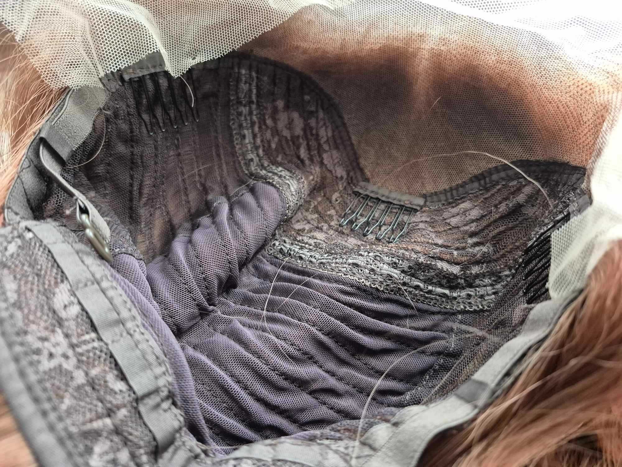 Peruka Rudy brąz 65 cm fale lace front