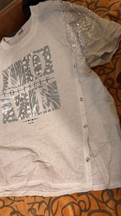 Блуза натуральна (льон+бавовна) XXL