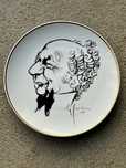 Porcelanowy Talerz dekoracyjny KPM Berlin projekt Ole Jensen 1974
