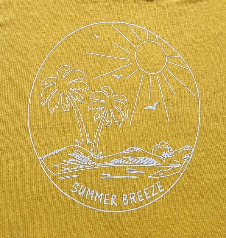 Żółta wakacyjna koszulka bez rękawów Summer Breeze
