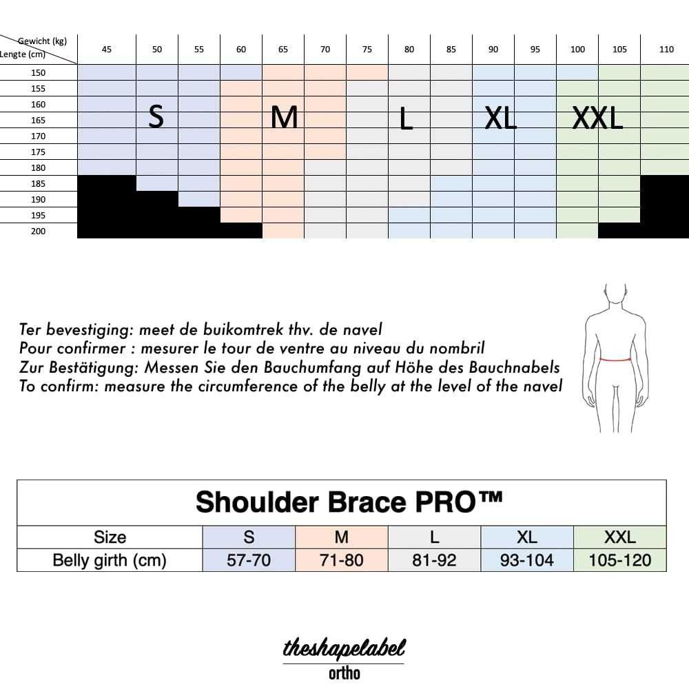 podparcie pleców korekta postawy the shape label shoulder brace pro XL