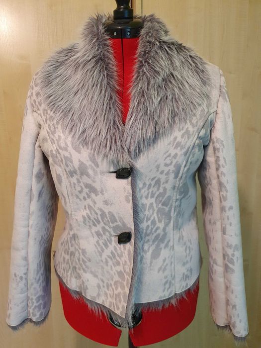 Kożuszek eko szary krótki L/XL-40/42