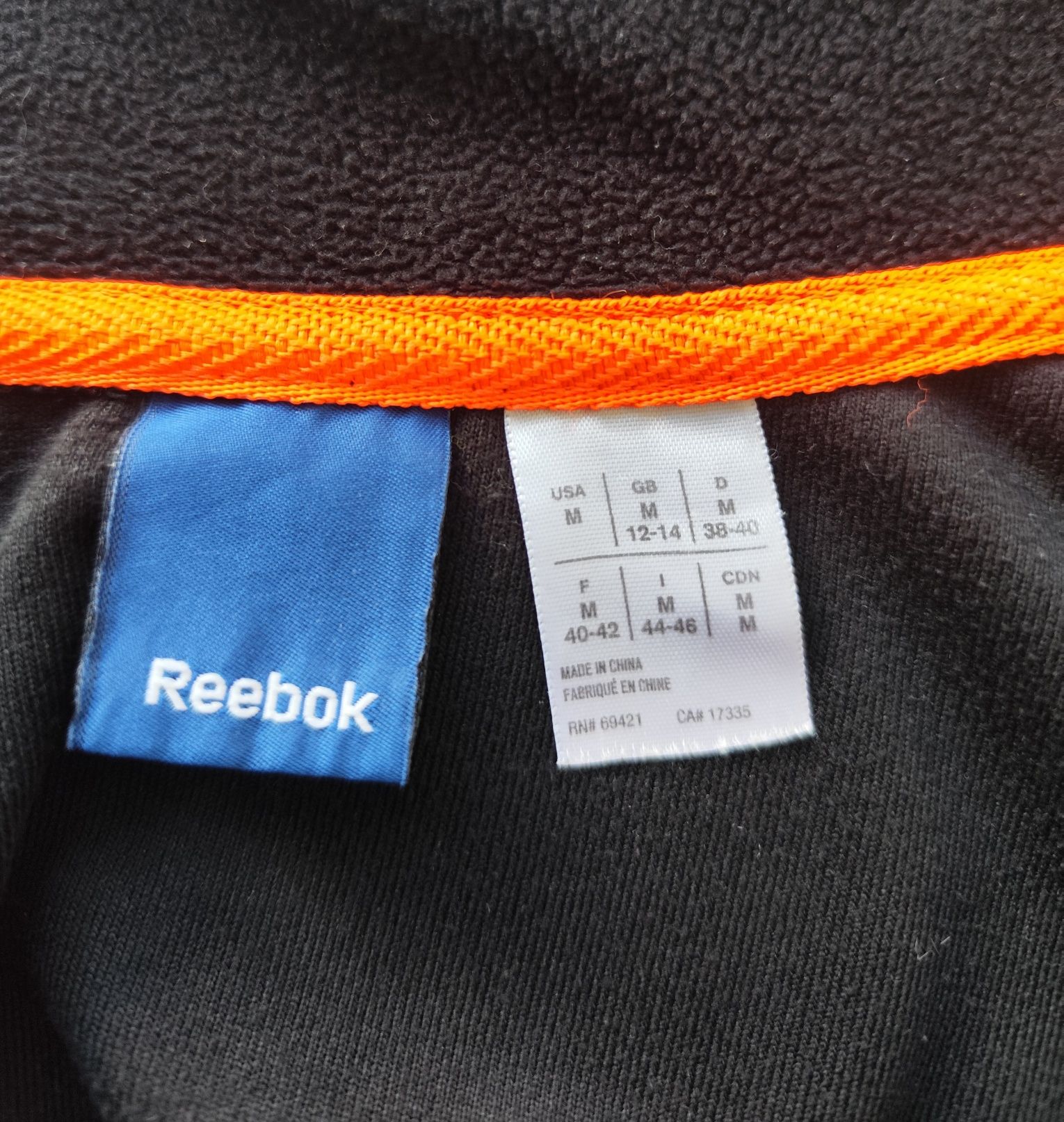 Флісова жіноча кофта Reebok на блискавці. Спортивная кофта на замке.