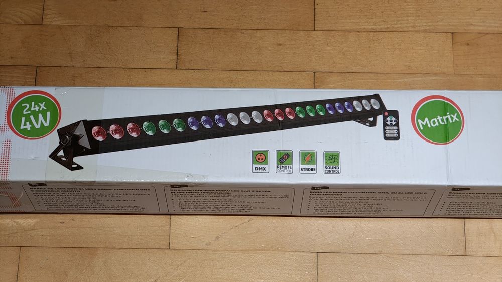 2x Listwa oświetleniowa LED Pixel bar Ibiza LEDBAR24-RC 24x4W RGBW