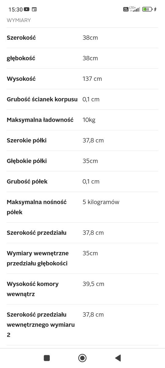 Szafka metalowa słupek zamykana kluczyk