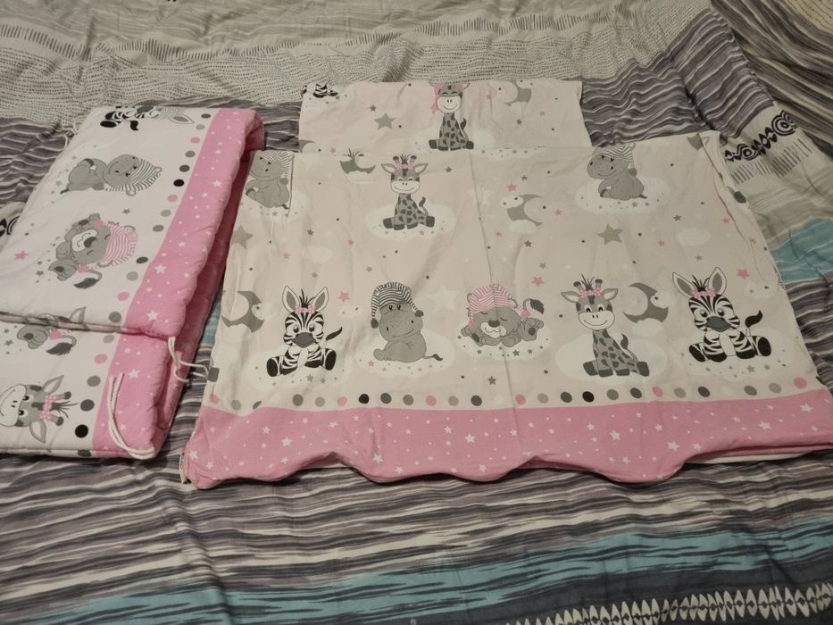 Komplet pościeli niemowlęcej z otulaczem